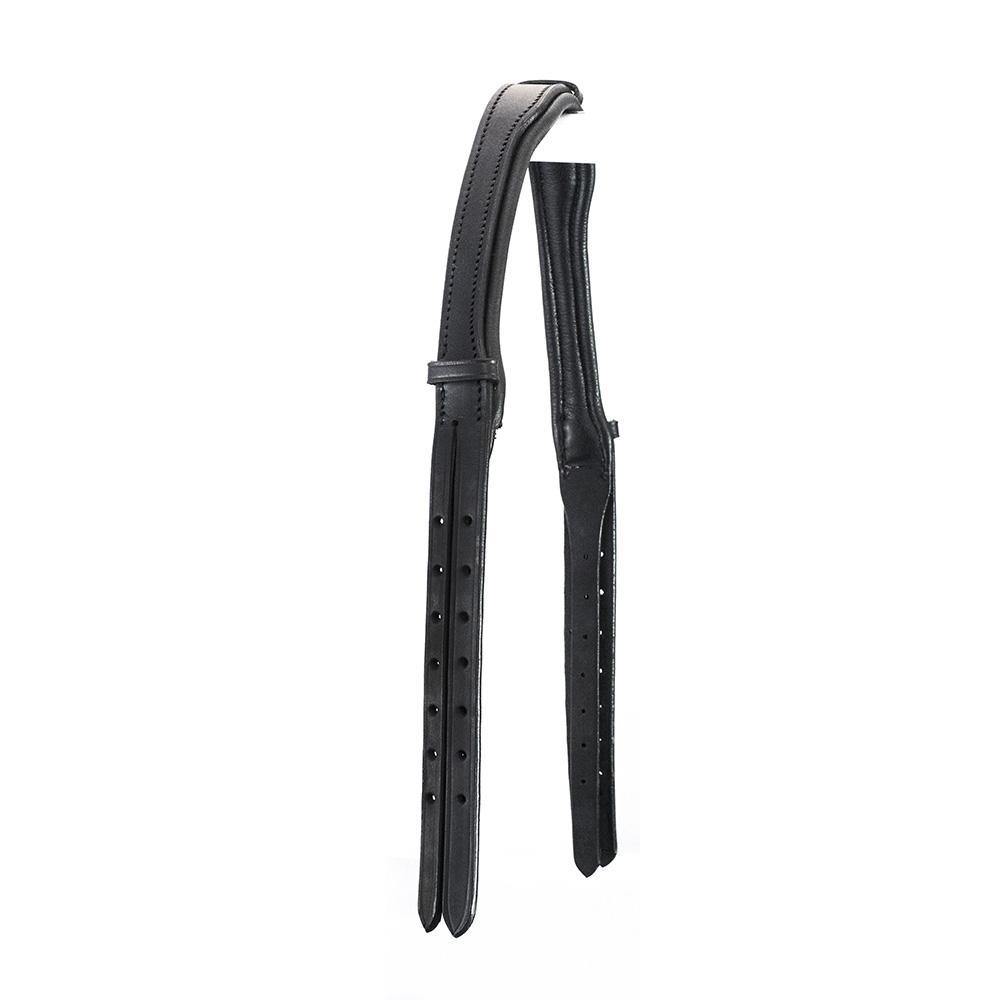 2 in 1 Combination Double Gel Padded Anatomical Headpiece 5/8 Wide Cheek Straps – Black