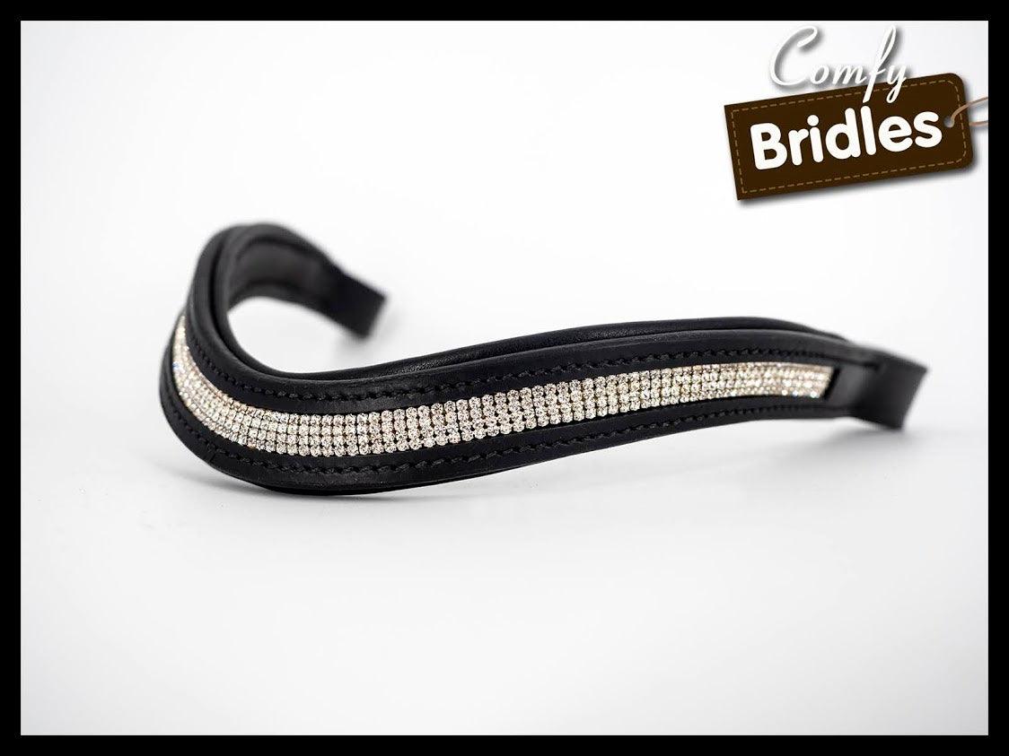 4 Row Crystal Wave Snaffle Bridle