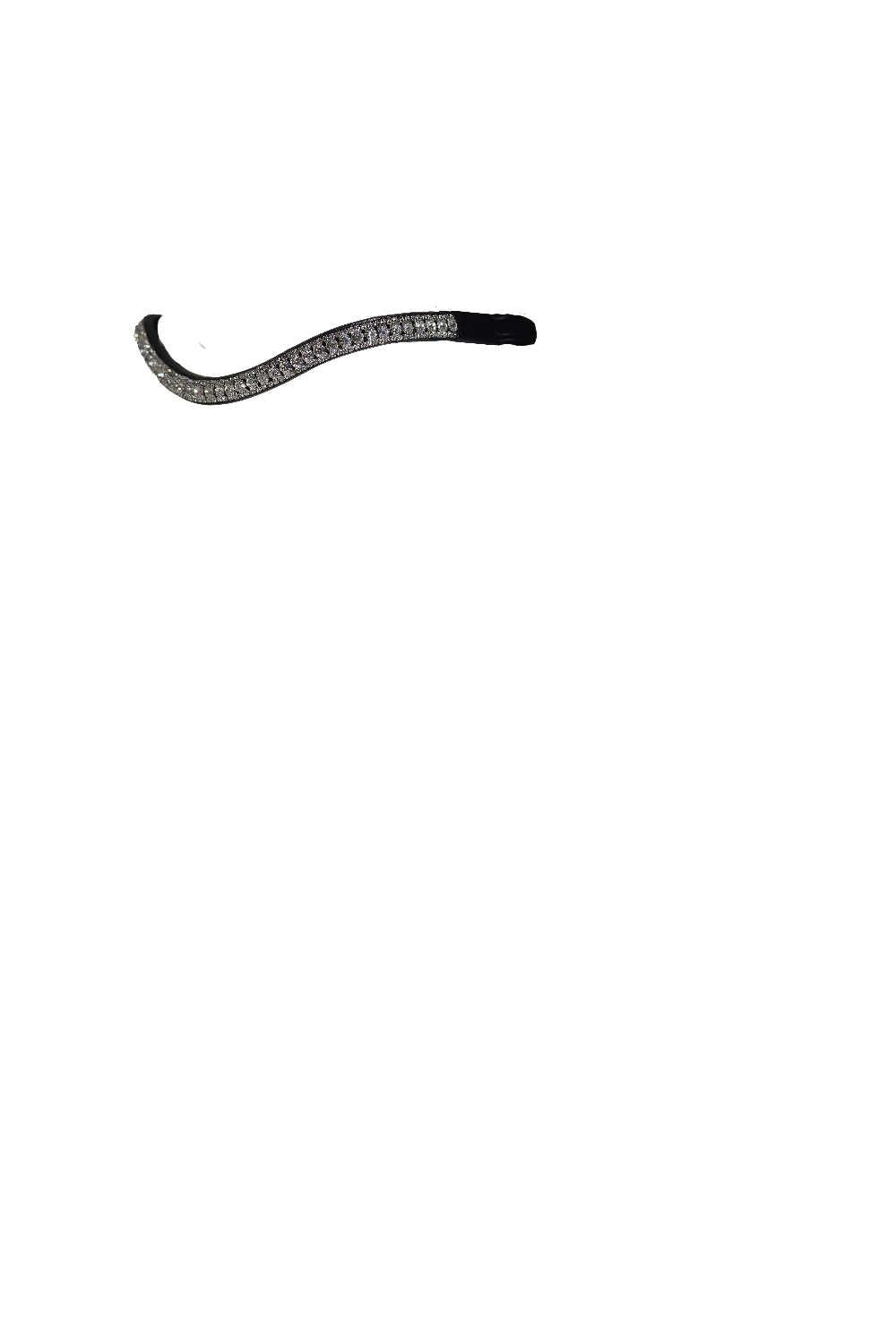 Clear Thin Crystal Wave – Black Browband