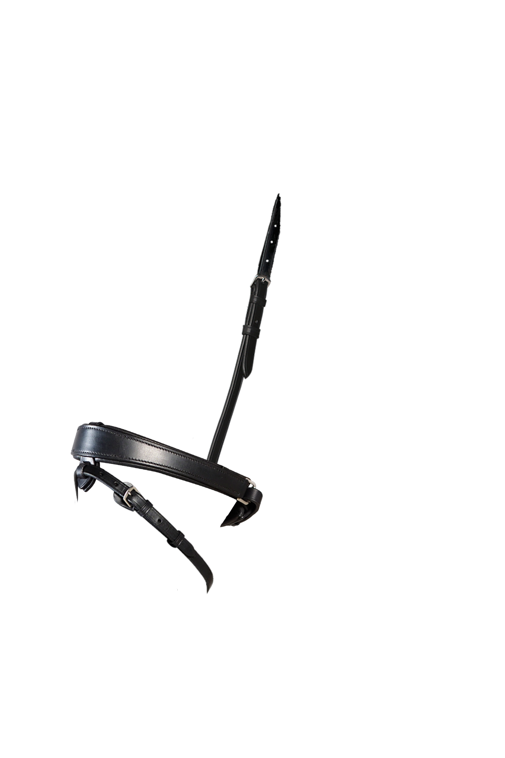 Anatomical Flat Plain Converter Crank – Black Snaffle / Double Noseband