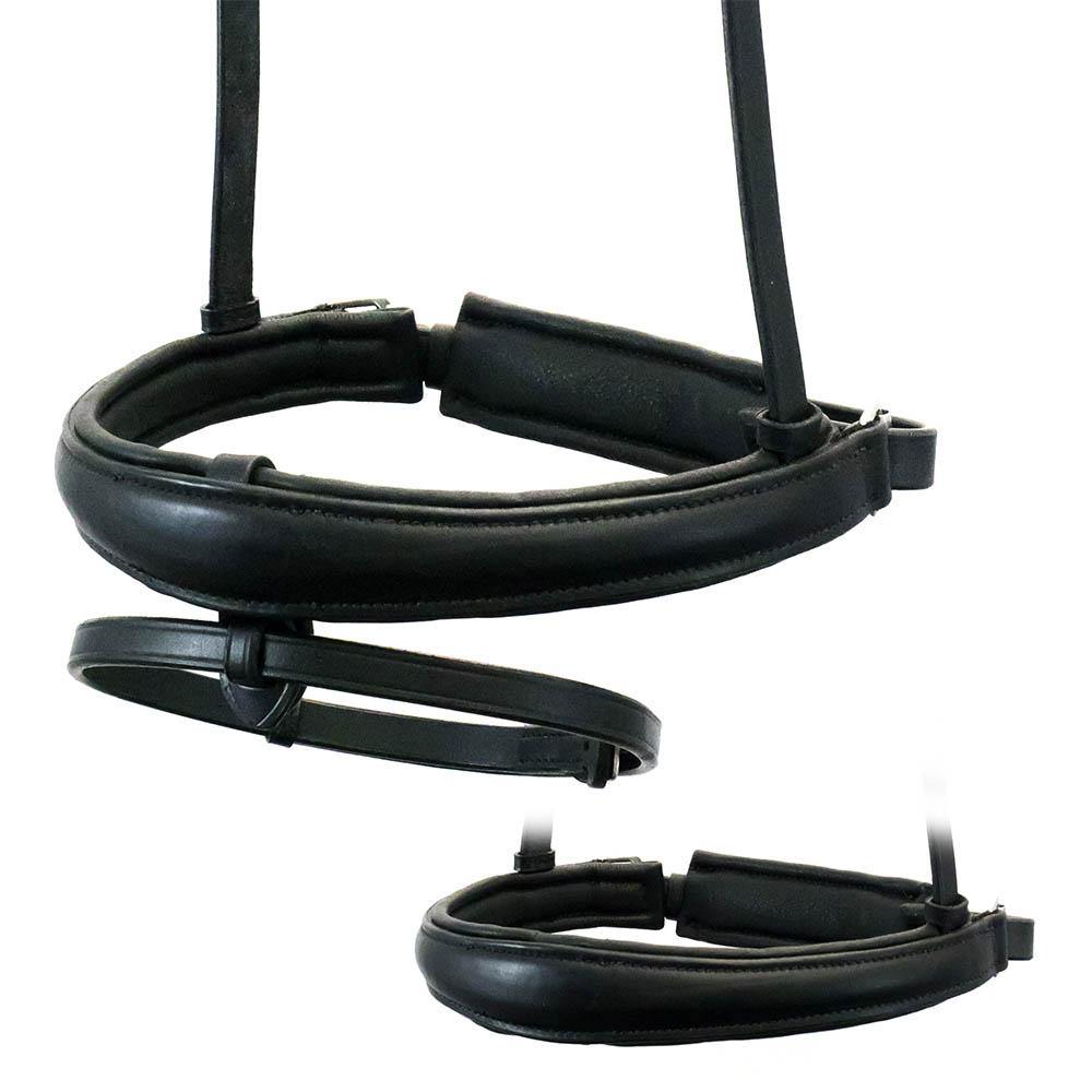 Anatomical Raised Plain Converter Crank – Black Snaffle / Double Noseband