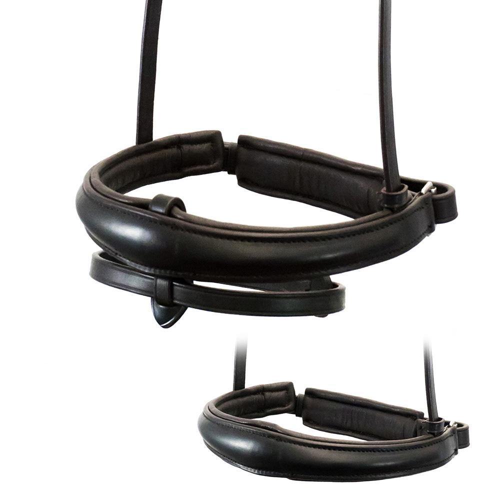 Anatomical Raised Plain Converter Crank – Havana Snaffle / Double Noseband