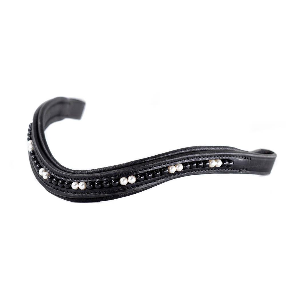 Black Mystic with Double Cream Pearl Wave – Black Browband