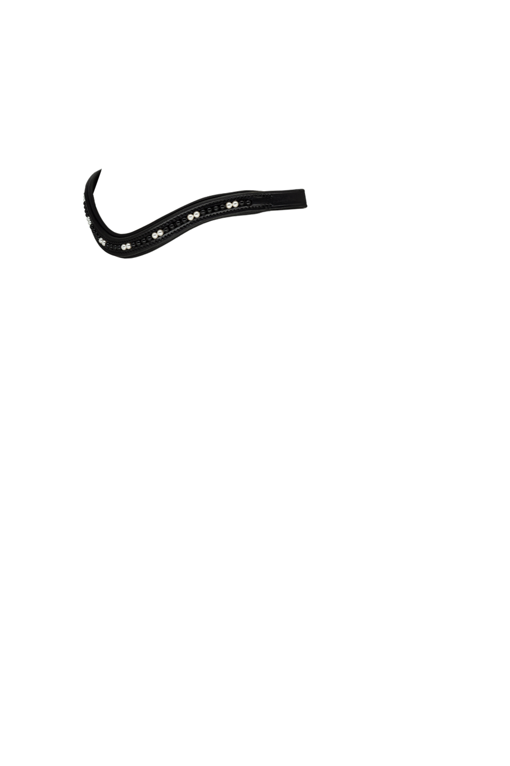 Black Mystic with Double Cream Pearl Wave – Black Browband