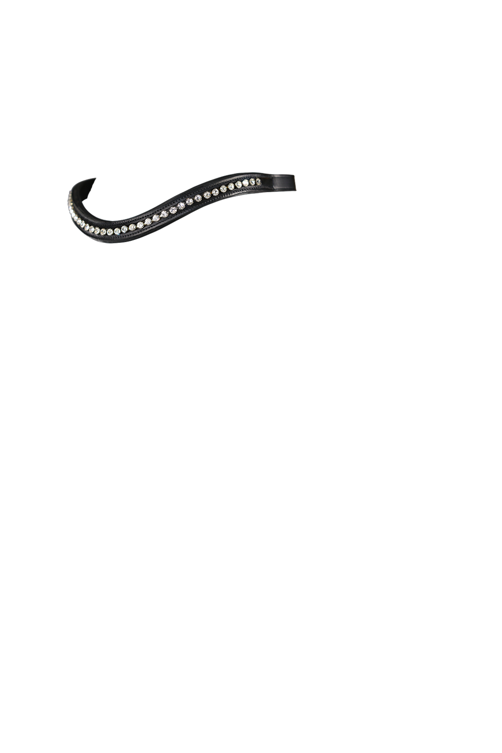 Clear Crystal Mid Thin Wave – Black Browband