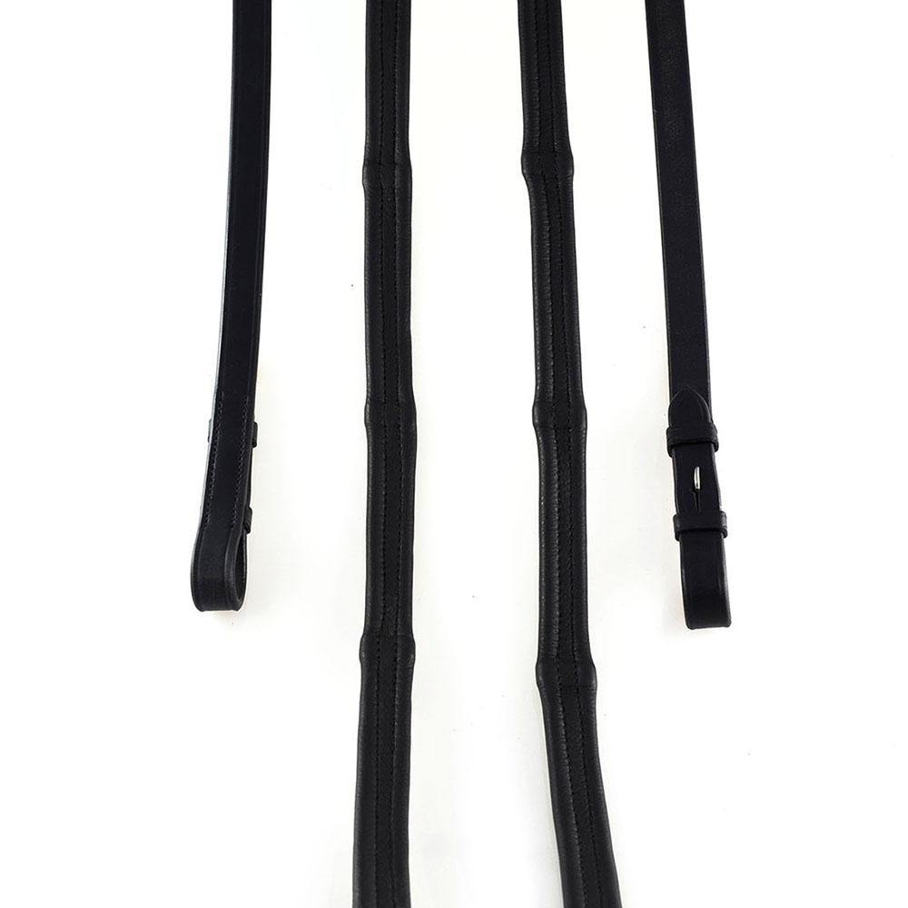 Padded Leather 5/8 Billets Black Reins