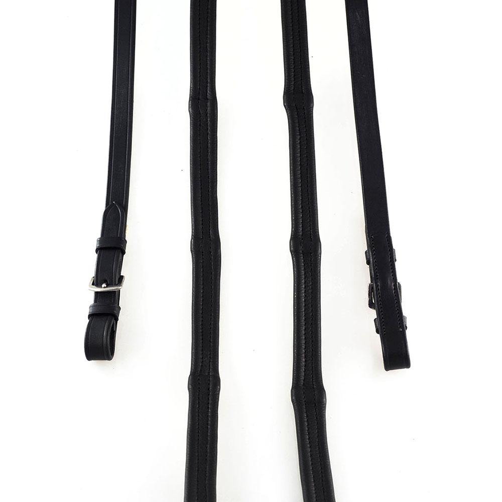 Padded Leather 5/8 Buckle Schooling Black Reins