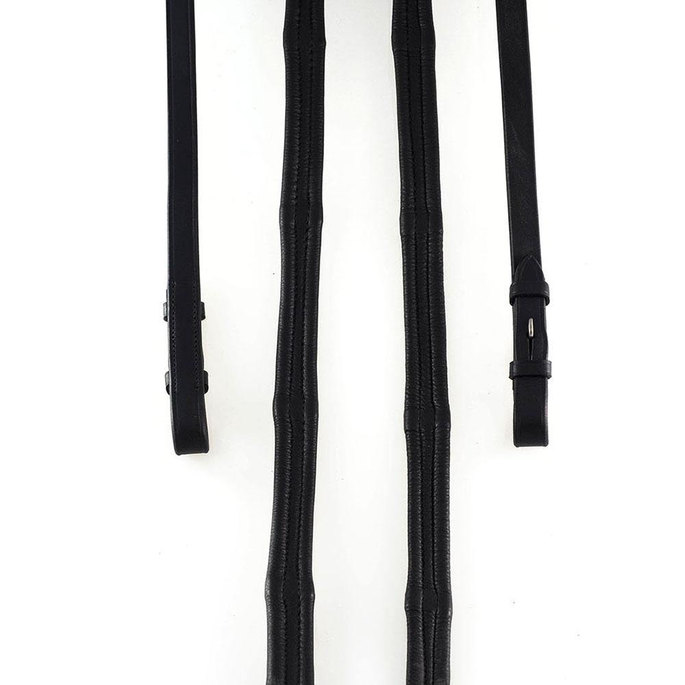 Padded Leather 6/8 Billets Black Reins