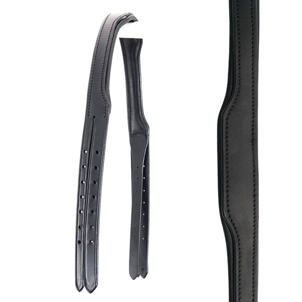 Snaffle Headpiece with 5/8 Wide Cheek Straps – Black