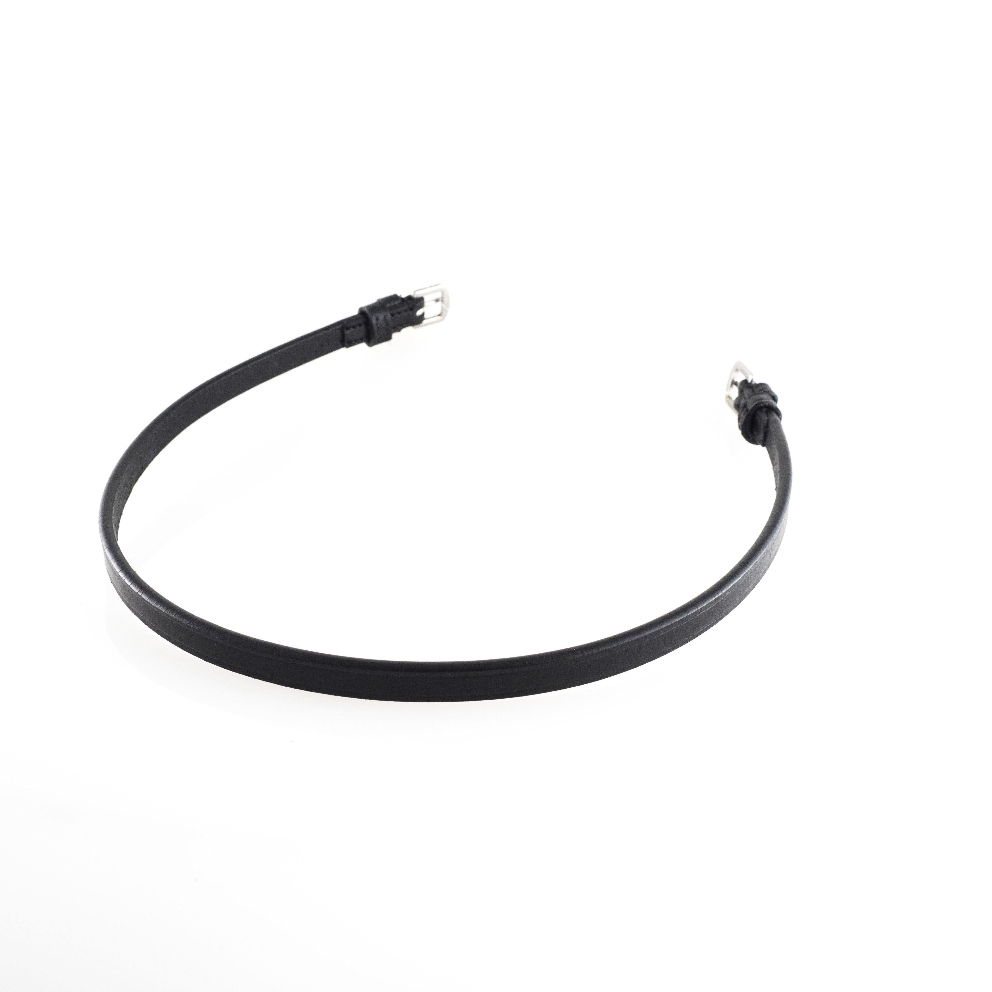 Snaffle Headpiece with 5/8 Wide Cheek Straps – Black