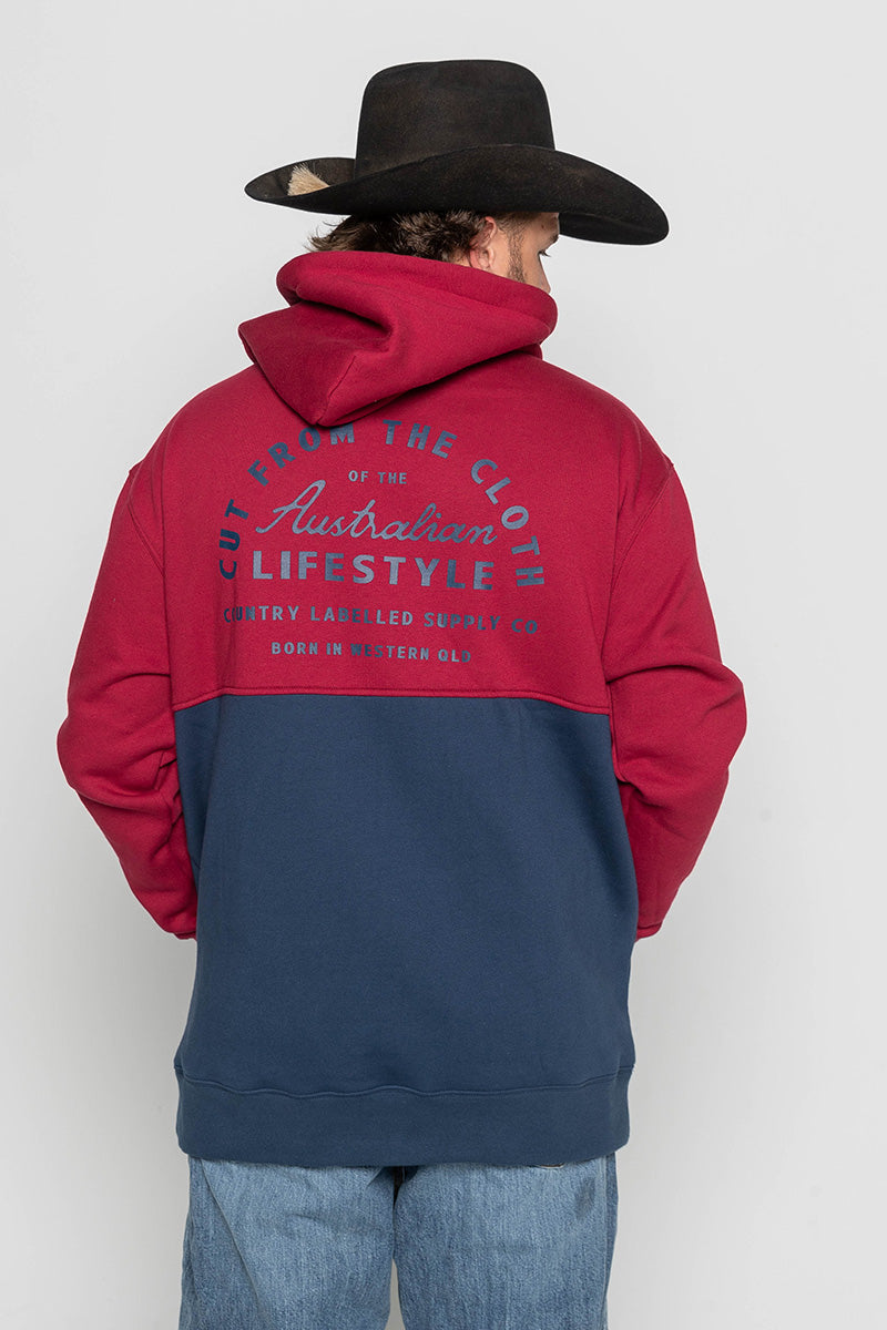 Mens – Heritage Two-Tone – Hoodie – Burgundy & Navy