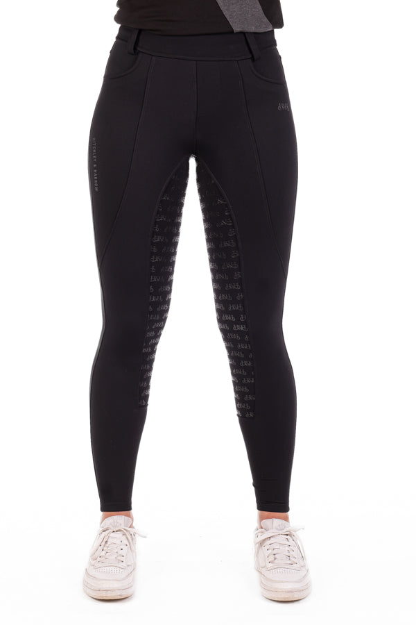 Equestrian Collection – EQ100 Black Compression Breeches