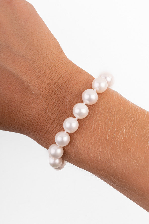 Pearl Bracelet – P73-A 10-11mm 9′ White