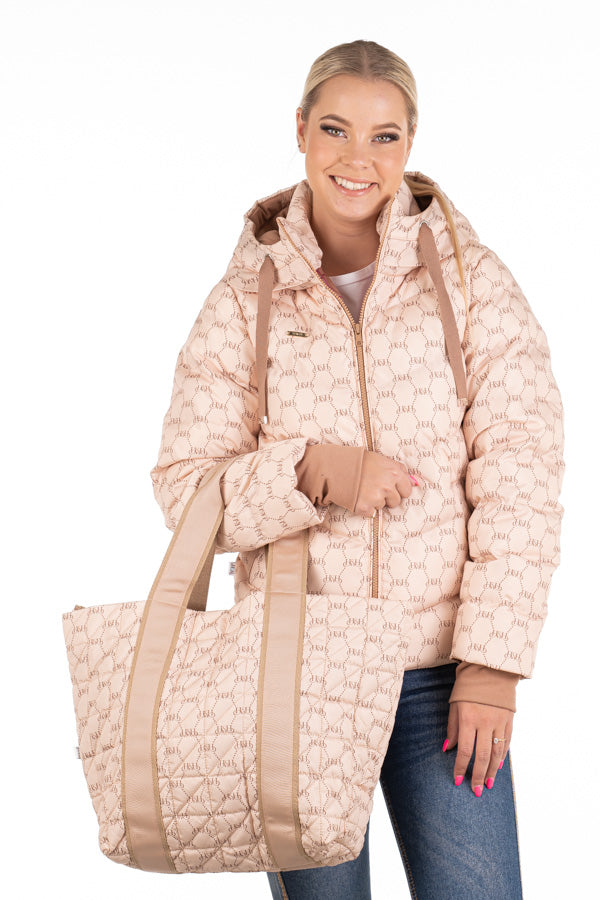 Winter Collection – Beige Logo Puffer Tote Bag