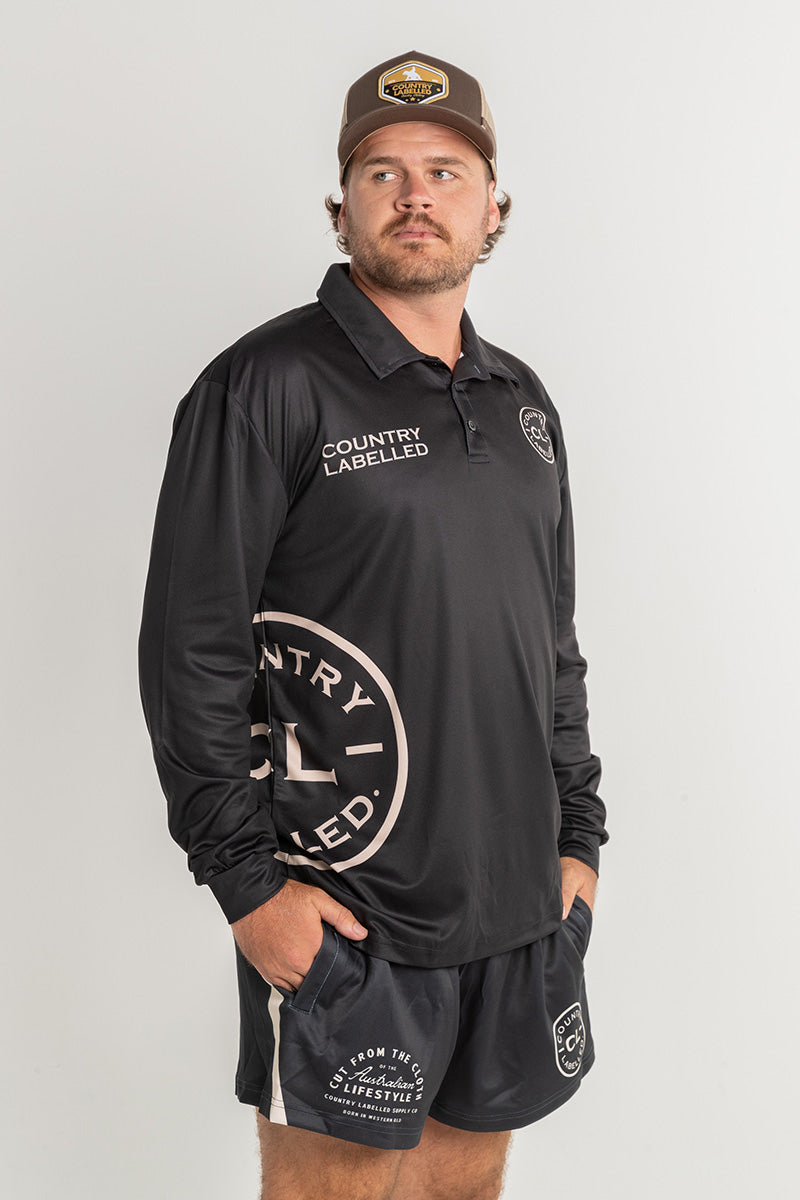 Signature Fishing Shirt – Black & Tan