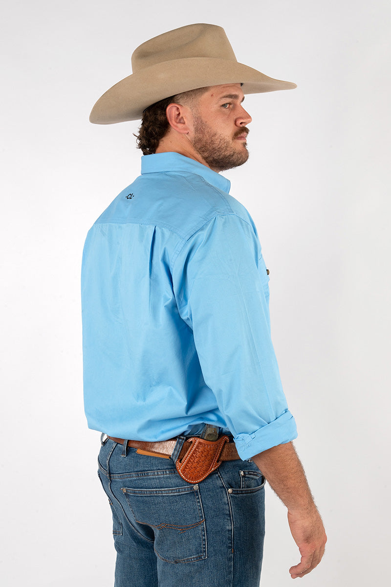 The Cattleman’s Work Shirt – Sky Blue