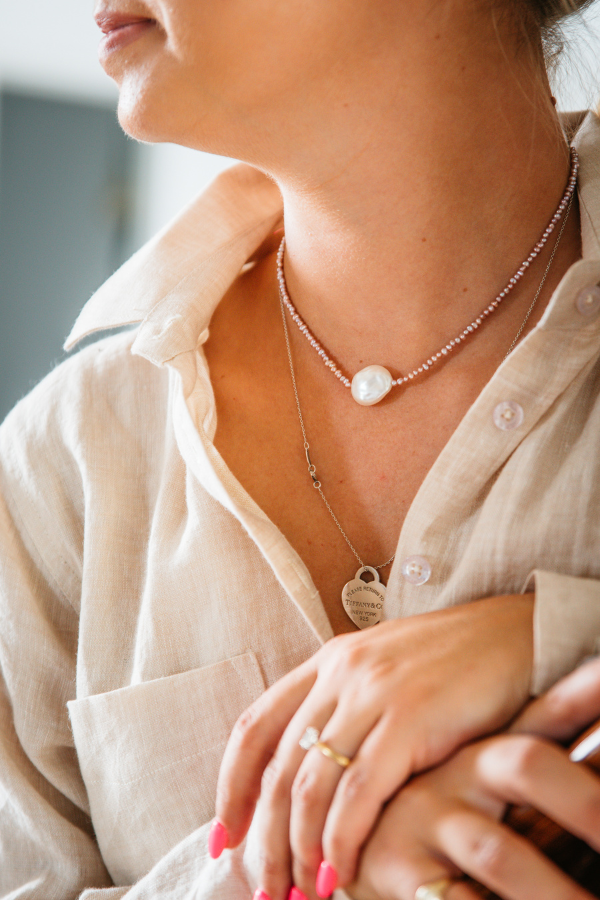 Choker – Pink Pearl