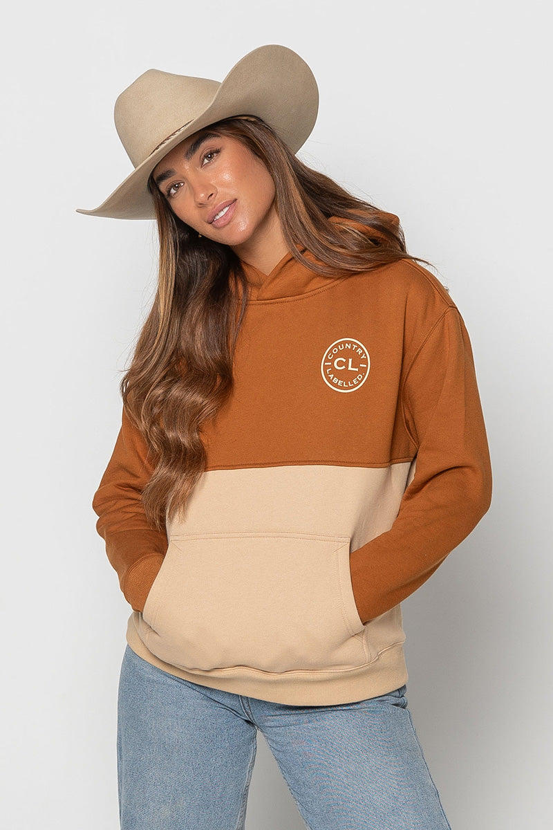 Womens – Heritage Two-Tone – Hoodie – Camel & Tan