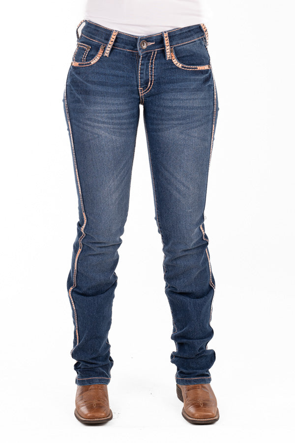 Mid Rise – SR2196 “Unnamed” Peach Stitch Jeans