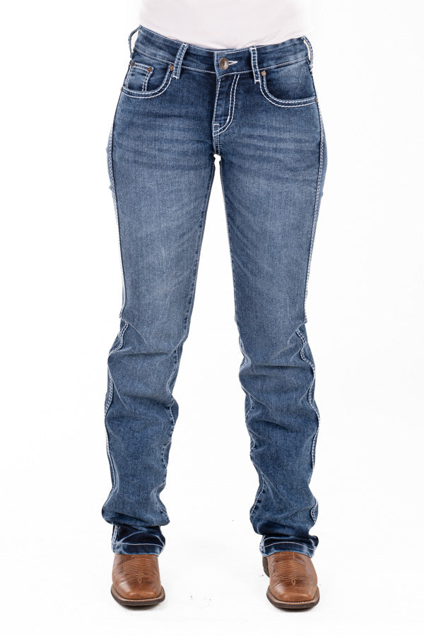 Mid Rise – SR2185 “Dallas” White Wash Jeans