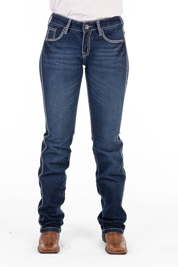 Mid Rise – SR2214 “TO BE NAMED” Grey and Metallic Silver Stitch Jeans