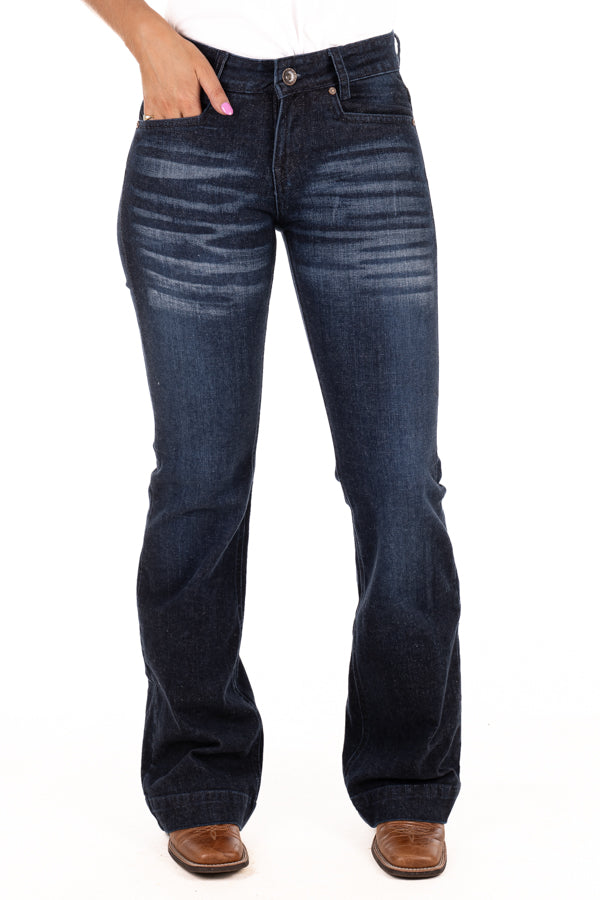 Dress Trouser – SR2245 “Texan” Dark Denim with Dark Stitch