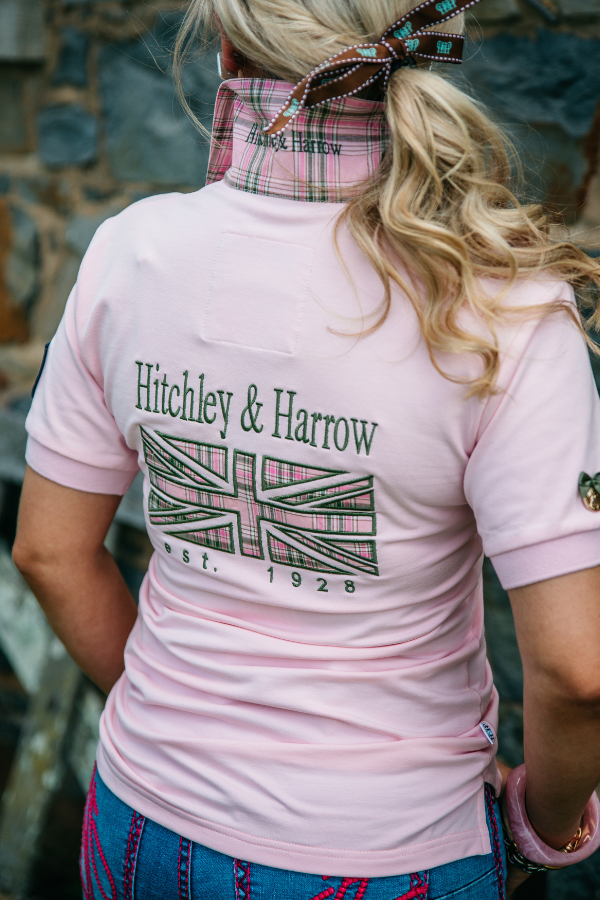 Fitted Polo – E236 Baby Pink & Olive