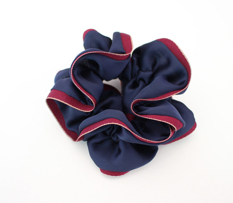 Chloe Hair Scrunchie  – Navy/Burgundy & Burgundy/Navy – Free postage in Australia