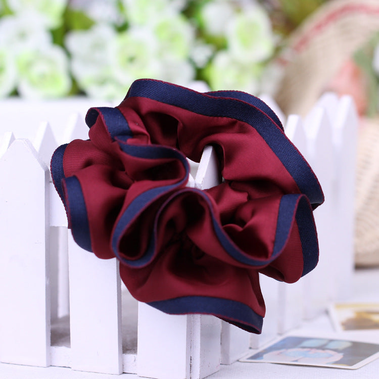 Chloe Hair Scrunchie  – Navy/Burgundy & Burgundy/Navy – Free postage in Australia