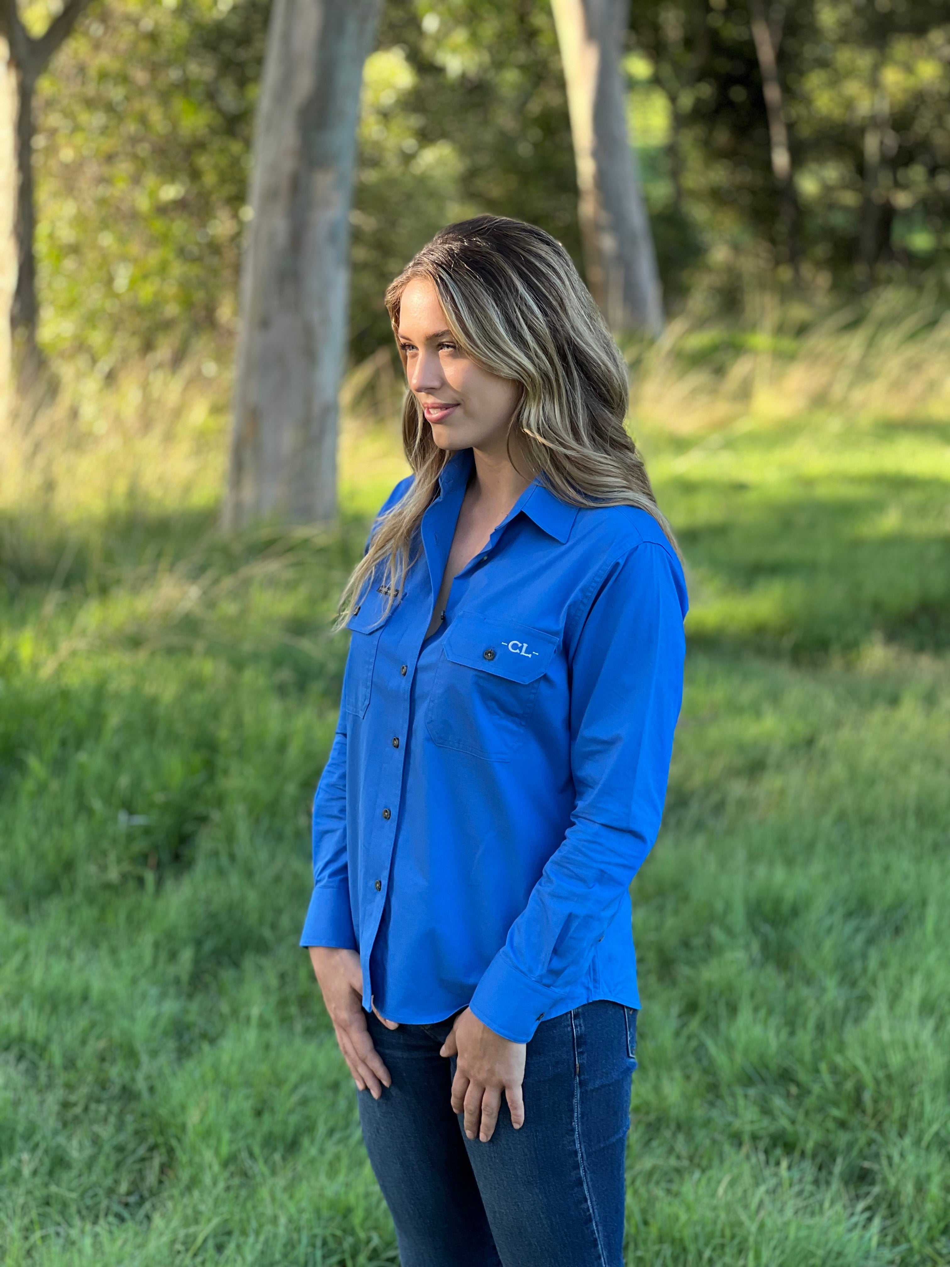 The Arena Full Button Work Shirt – Royal Blue