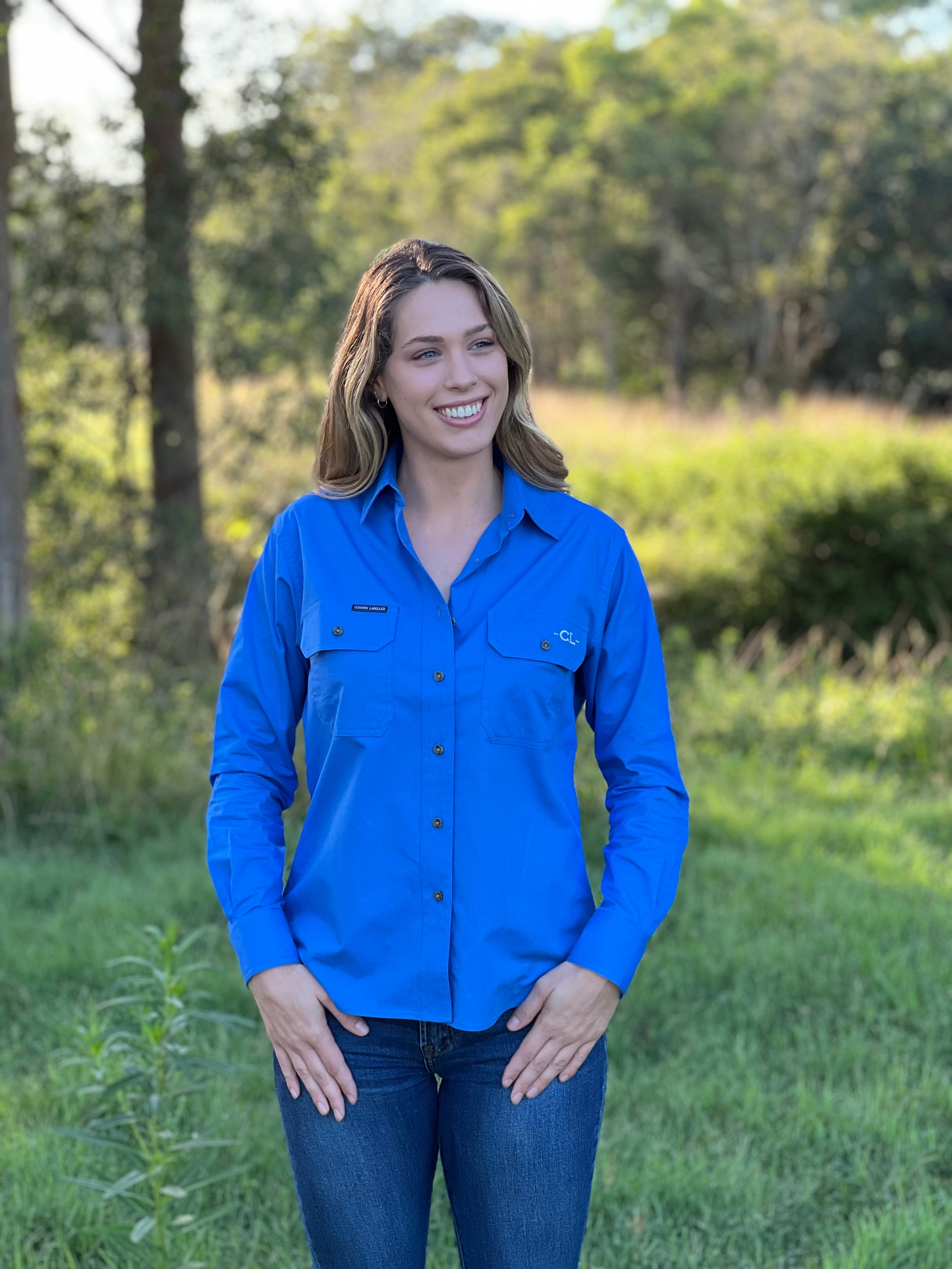 The Arena Full Button Work Shirt – Royal Blue