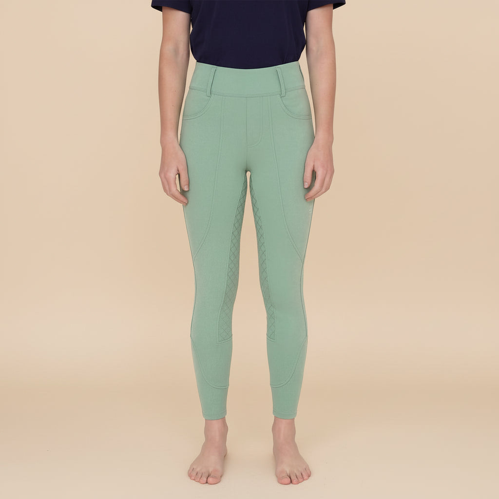 Ladies Riding Tights – Sea Green