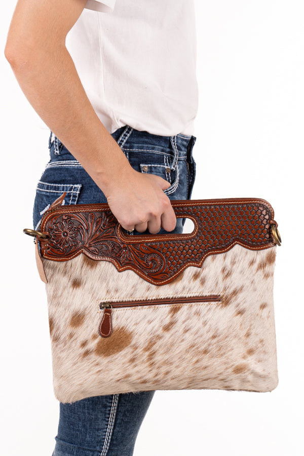 Hide and Tooled Clutch – Large #HTC03