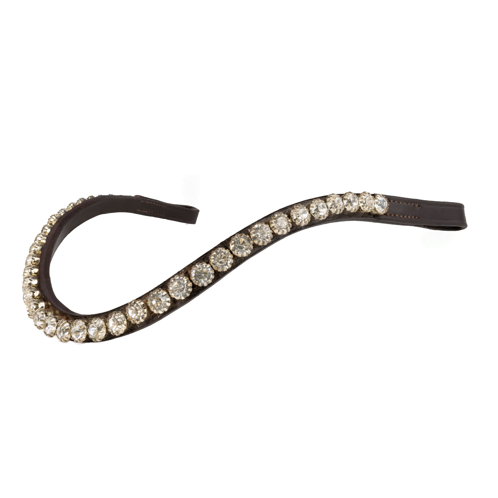 Single Row Crystal Deep Wave – Havana Browband