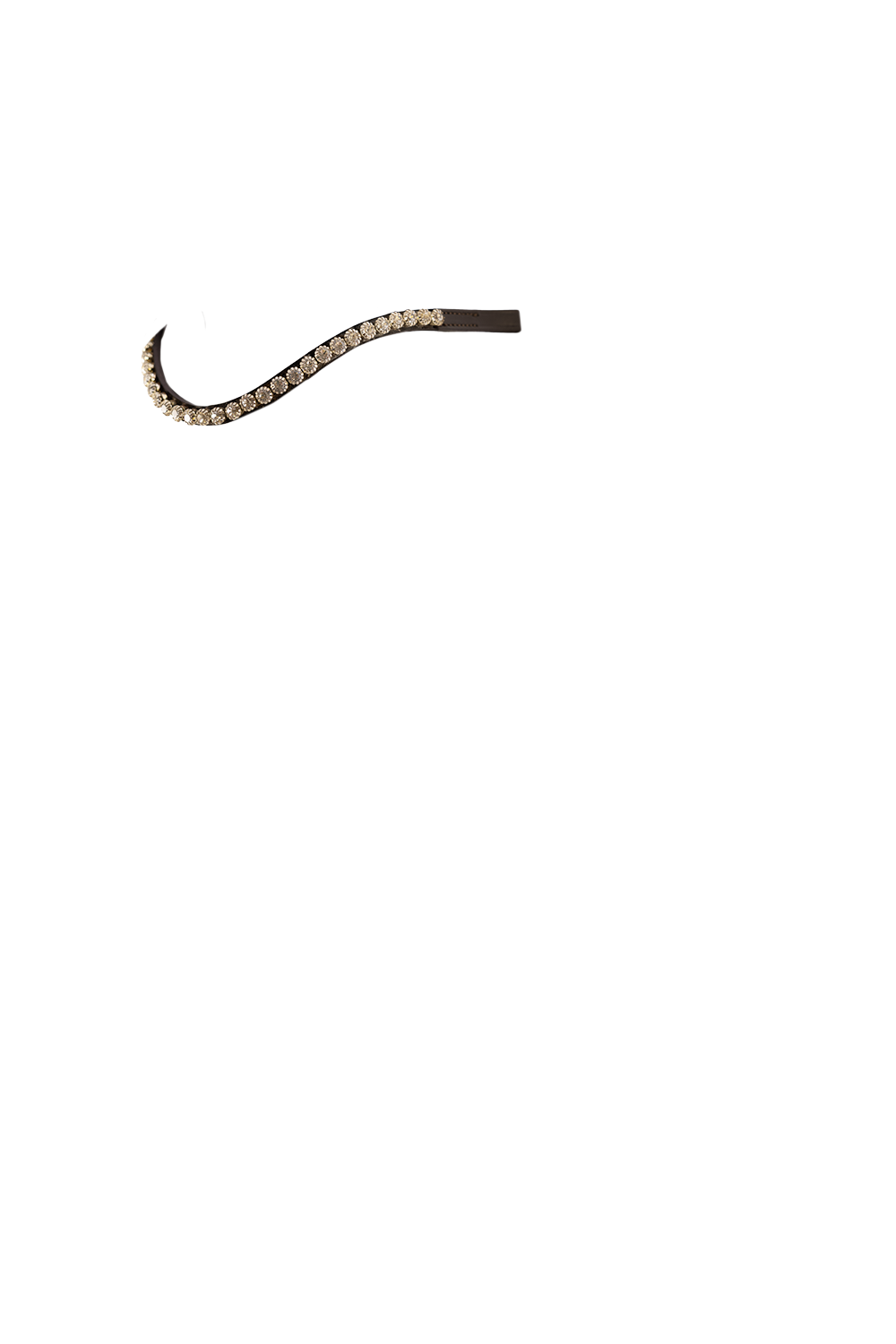 Single Row Crystal Deep Wave – Havana Browband