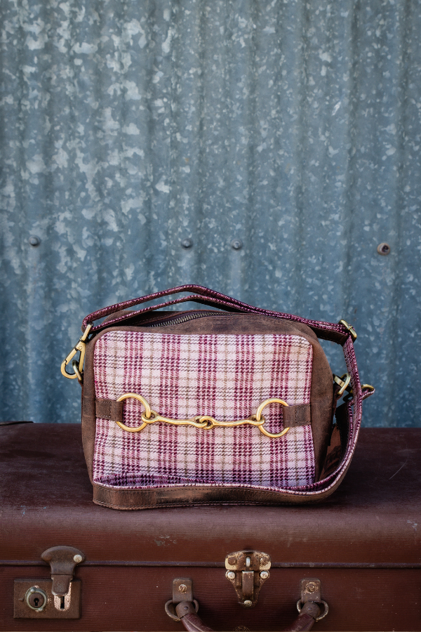 Charlotte Bag CB02 – Cognac & Pink Tweed