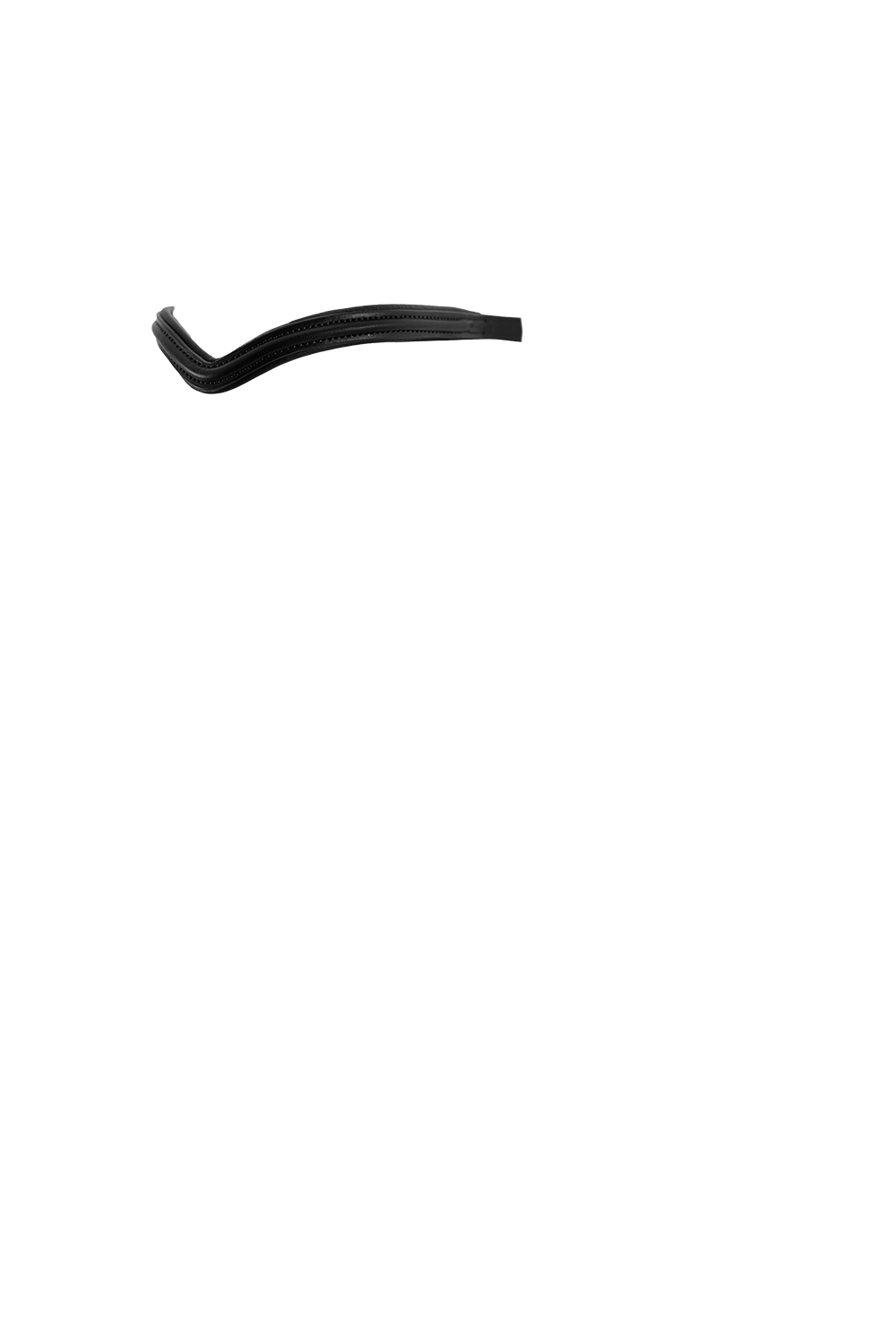THIN RAISED V – BLACK BROWBAND