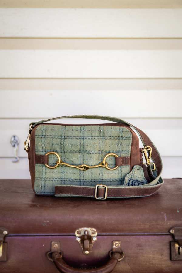 Charlotte Bag CB03 – Cognac & Green Tweed