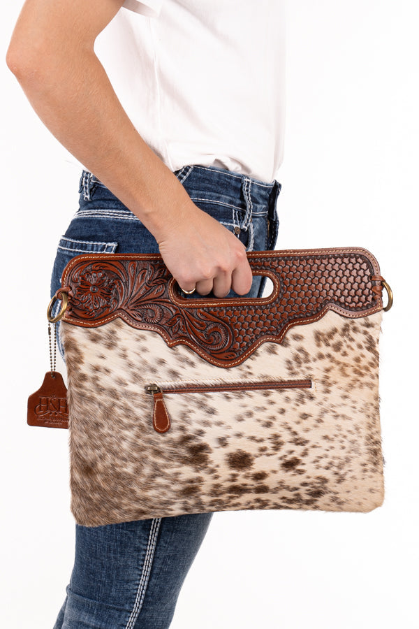 Hide and Tooled Clutch – Large #HTC09