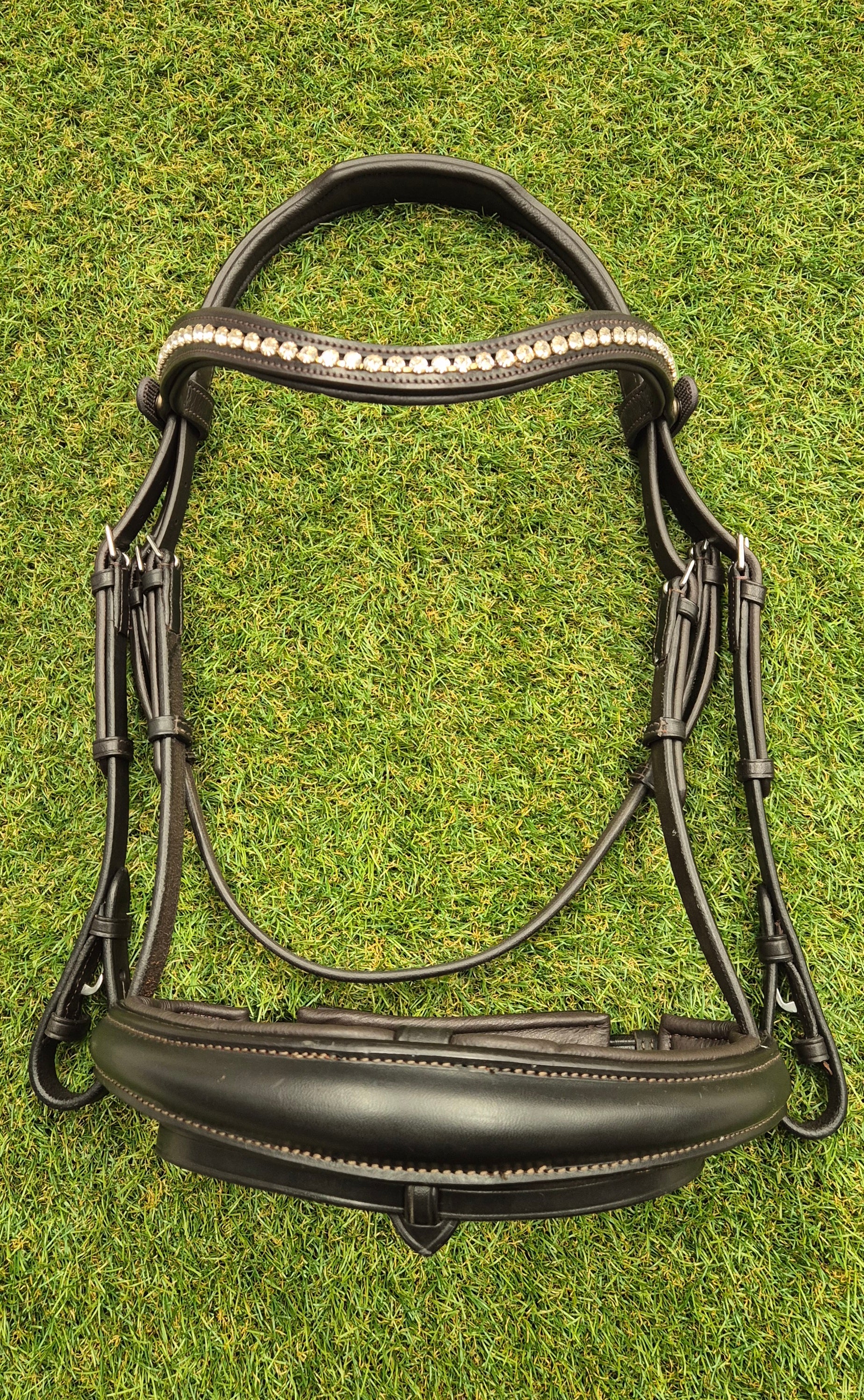 Full size Havana Premium Gel Snaffle Sales Bridle – no reins