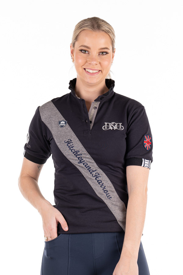 Equestrian Collection – Sash Fitted Polo – EE01-19 Navy