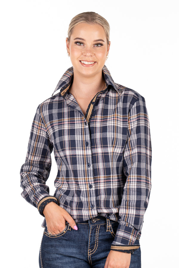 Fitted – RR01-2004 Navy, White & Tan Check