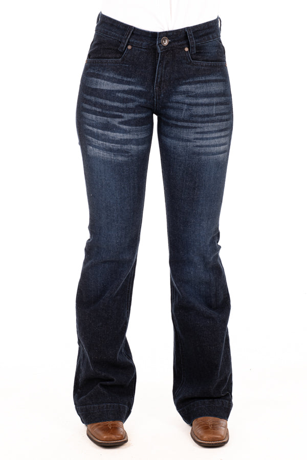 Dress Trouser – SR2245 “Texan” Dark Denim with Dark Stitch