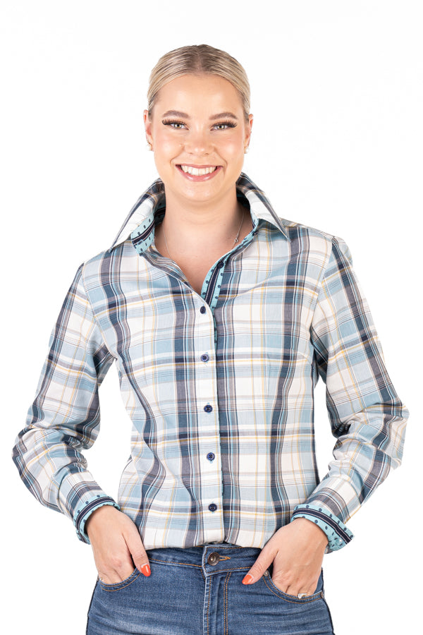 Fitted – RR01-2011 Baby Blue, White and Beige Stripe