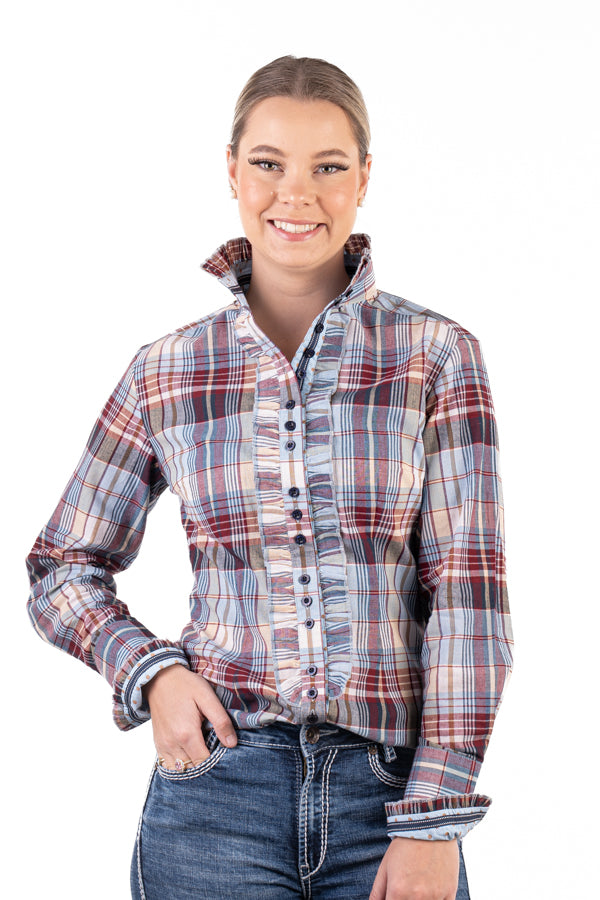 Fitted – F2004 Blue, Burgundy, White, Beige Check