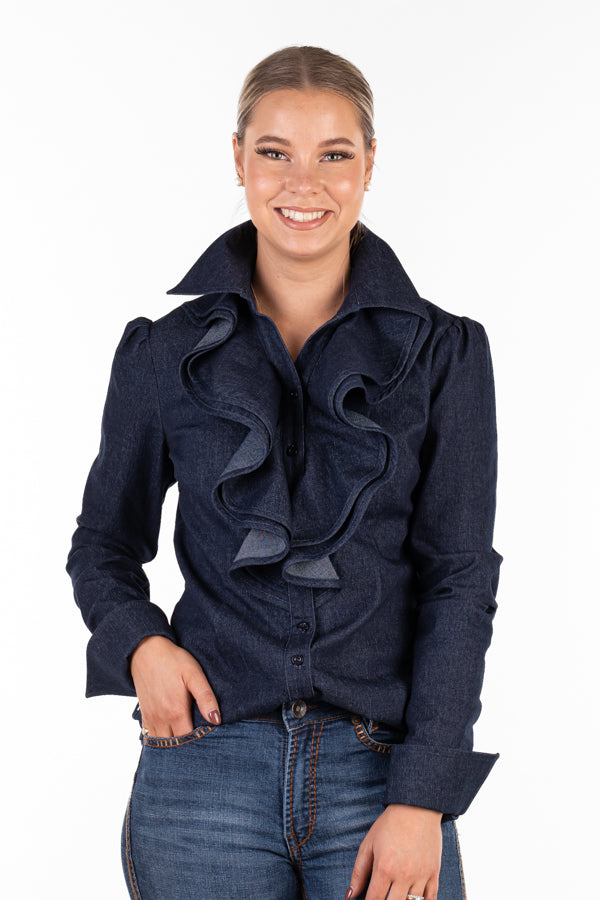 Fitted – MR102 Mega Ruffle – Denim