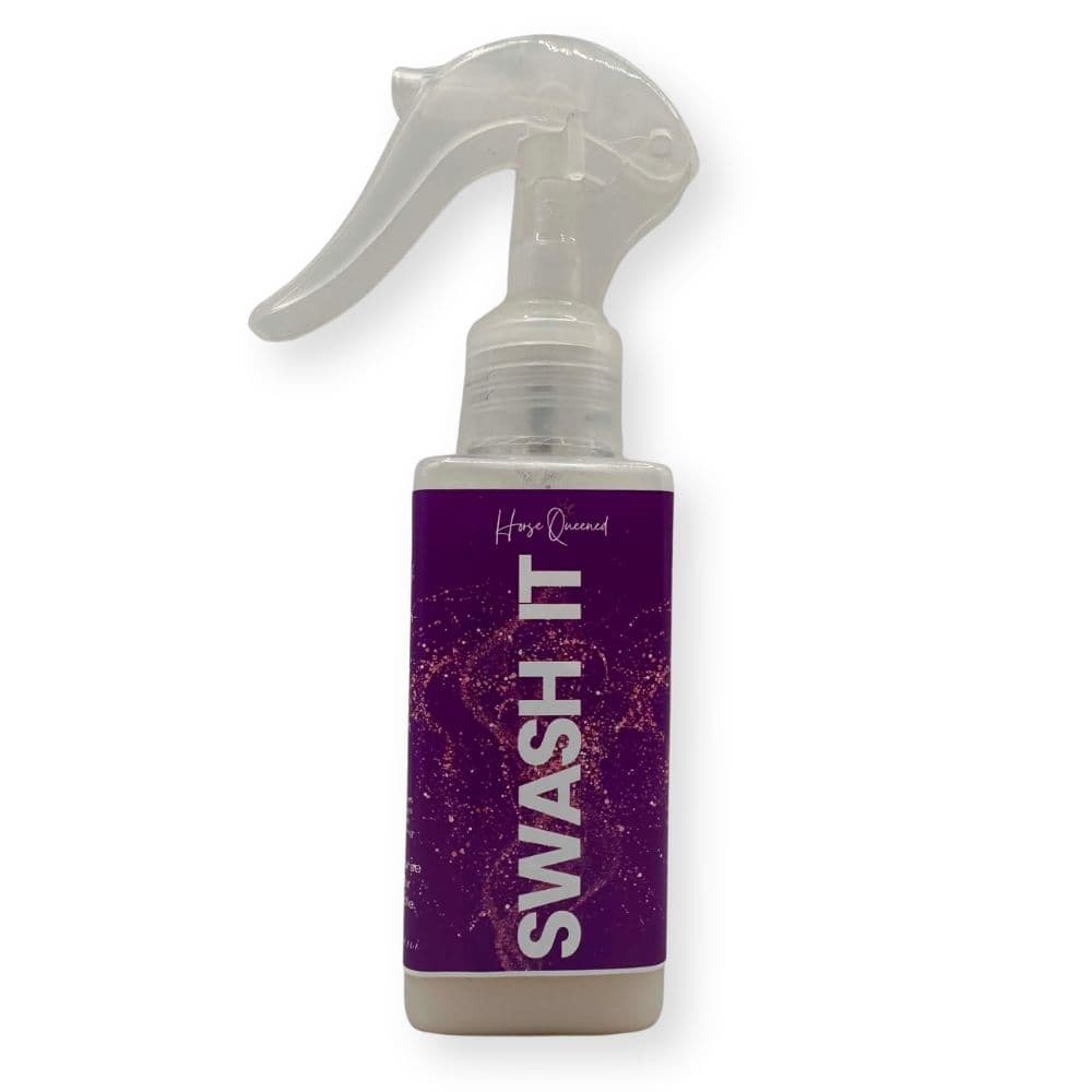 Swash It &ndash; Spray, rub, done. Fast clean-up for mud + show prep
