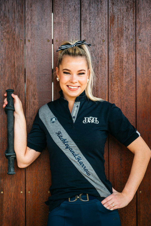 Equestrian Collection – Sash Fitted Polo – EE01-19 Navy
