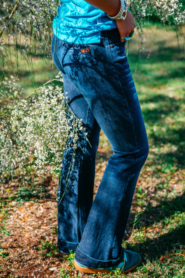 Dress Trouser – SR2245 “Texan” Dark Denim with Dark Stitch