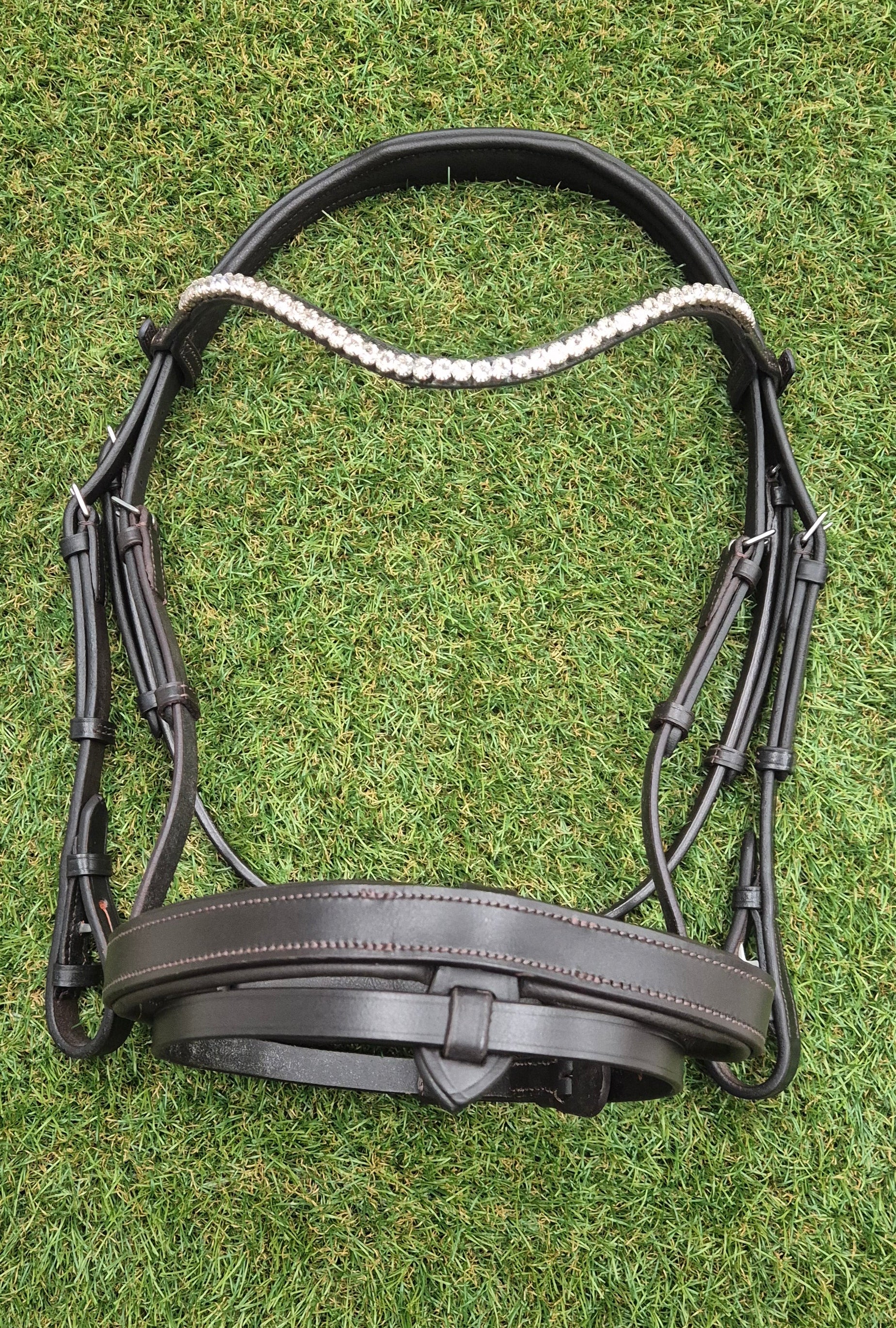 Cob Size Havana Premium Gel Snaffle Sales Bridle – No Reins